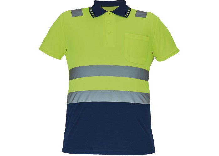 Tricou Polo HiVis CADIZ (YE/NV)