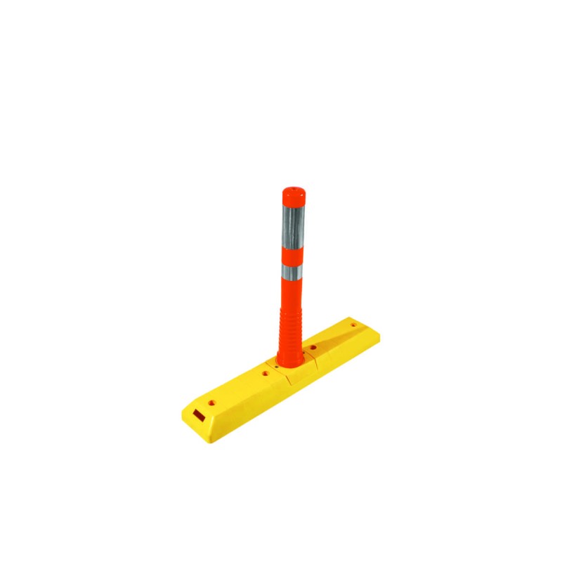 Separator de bandă cu delineator flexibil 75 cm, bază 100 × 20 cm