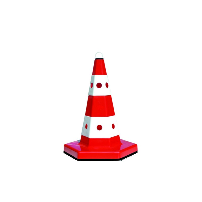 Traffic Cone with Cat-Eye Reflectors 52 cm