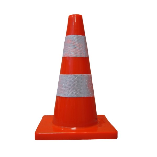 Con de trafic PVC reflectorizant 30 cm