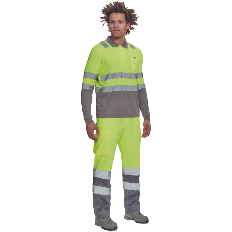Tricou Polo Leon HI-VIS cu mâneci lungi