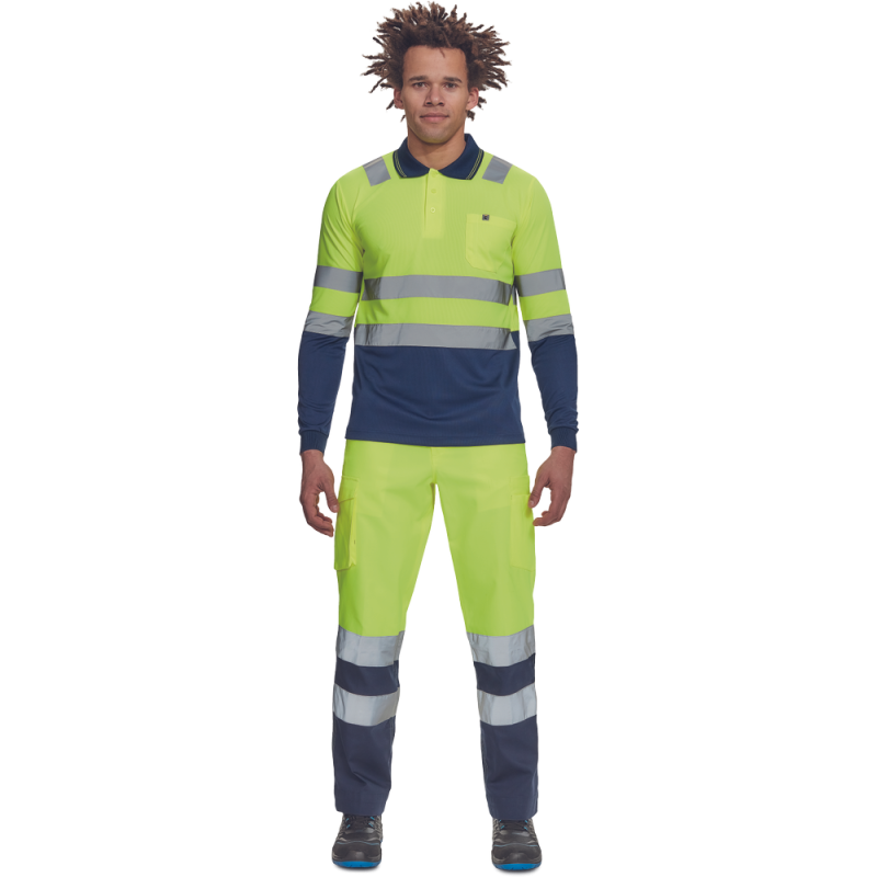 Tricou Polo Leon HI-VIS cu mâneci lungi