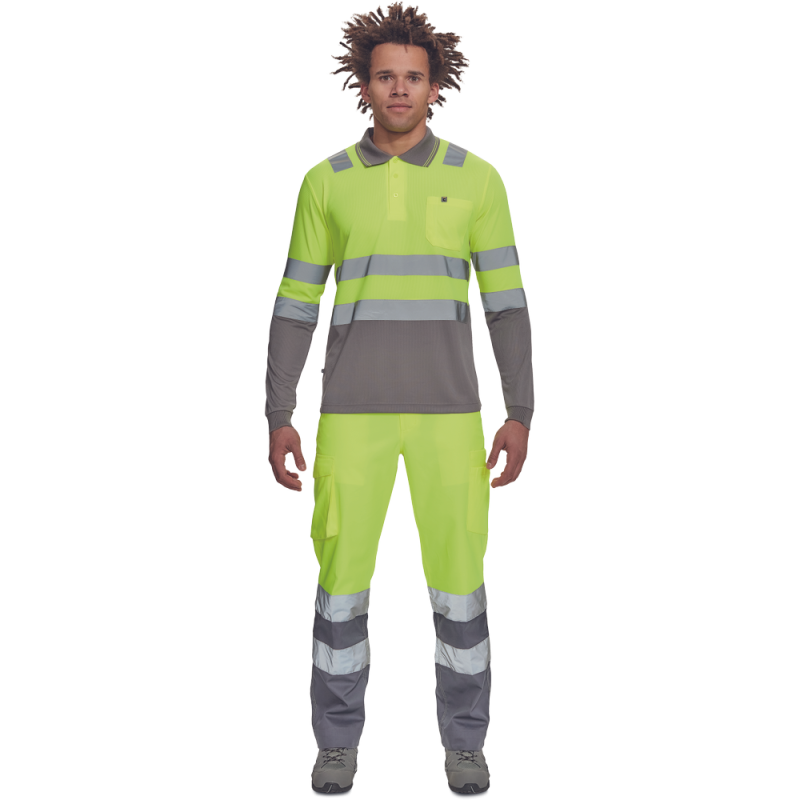 Tricou Polo Leon HI-VIS cu mâneci lungi