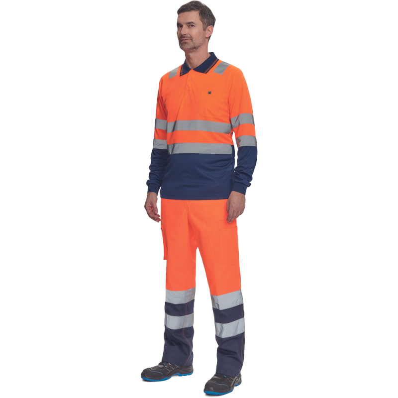 Tricou Polo Leon HI-VIS cu mâneci lungi