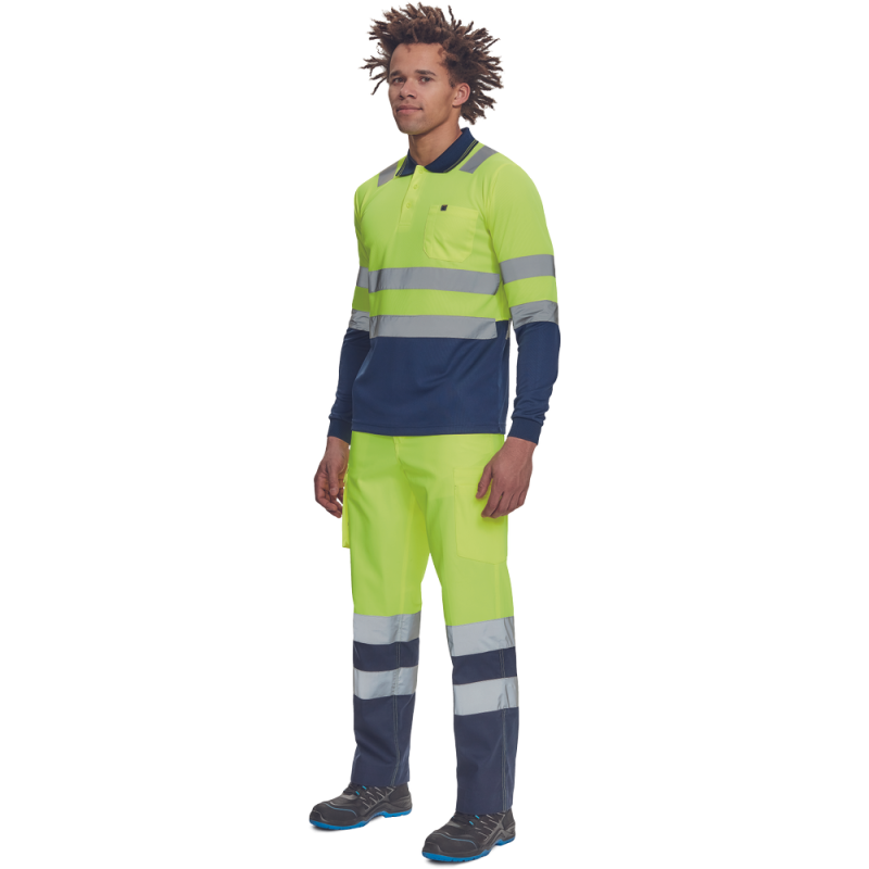 Tricou Polo Leon HI-VIS cu mâneci lungi